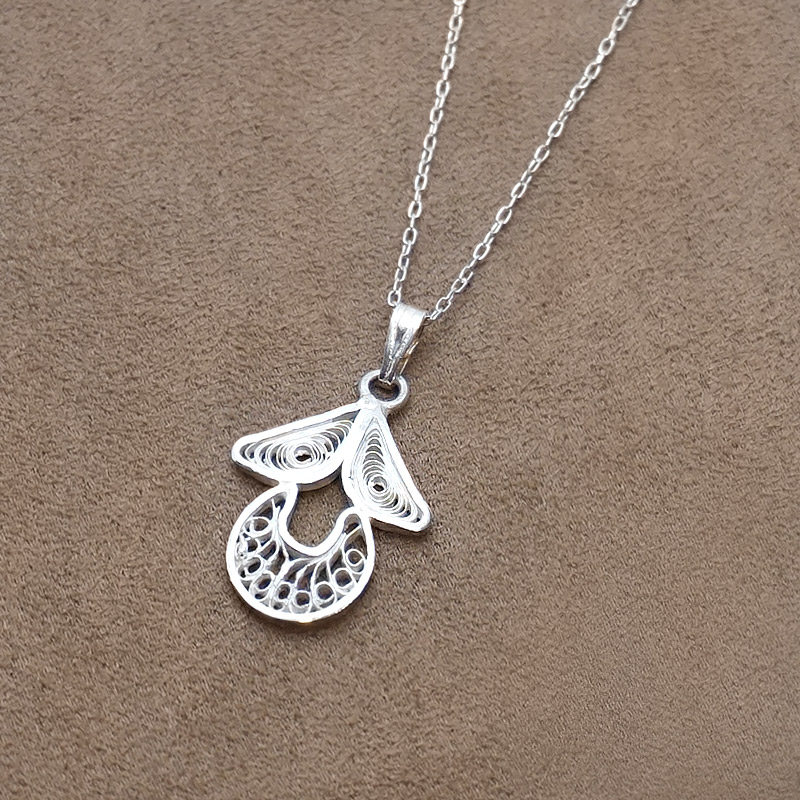 銀線細工 テルキャーリ/フィリグリー ペンダント（チェーン付） SV-N