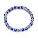 ナザールボンジュウ　トルコのお守り　きらきらガラスビーズブレスレット/ネイビー　N-B11990NV