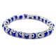 ナザールボンジュウ　トルコのお守り　きらきらガラスビーズブレスレット/ネイビー　N-B11990NV