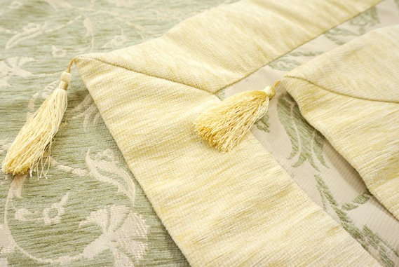 トルコ製マルチカバー(ベッドカバー)◆セミダブルサイズ◆MC-SW-LKGR　ラーレ×カランフィル/グリーン