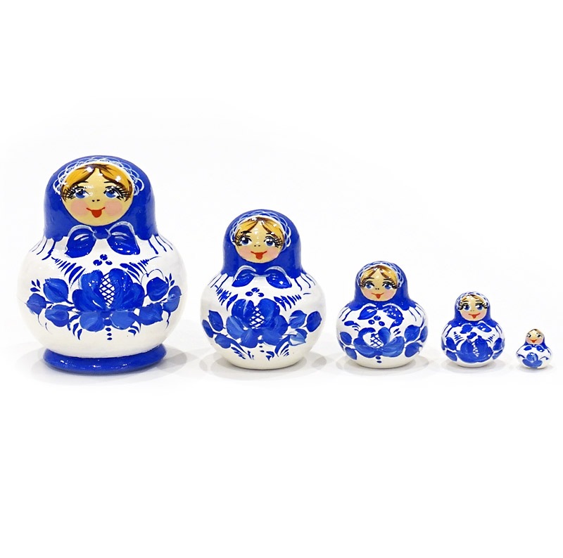 ロシア ガリーナ・チェーホワ作 ミニマトリョーシカ（5P） MAT-089