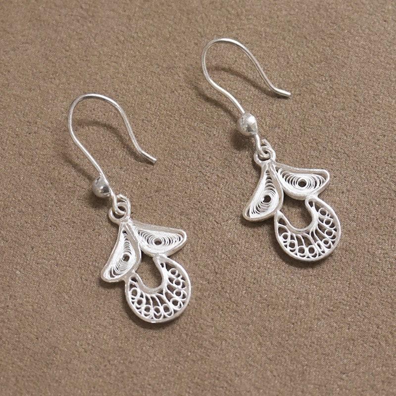 銀線細工 テルキャーリ/フィリグリー ピアス SV-E-TKI-150