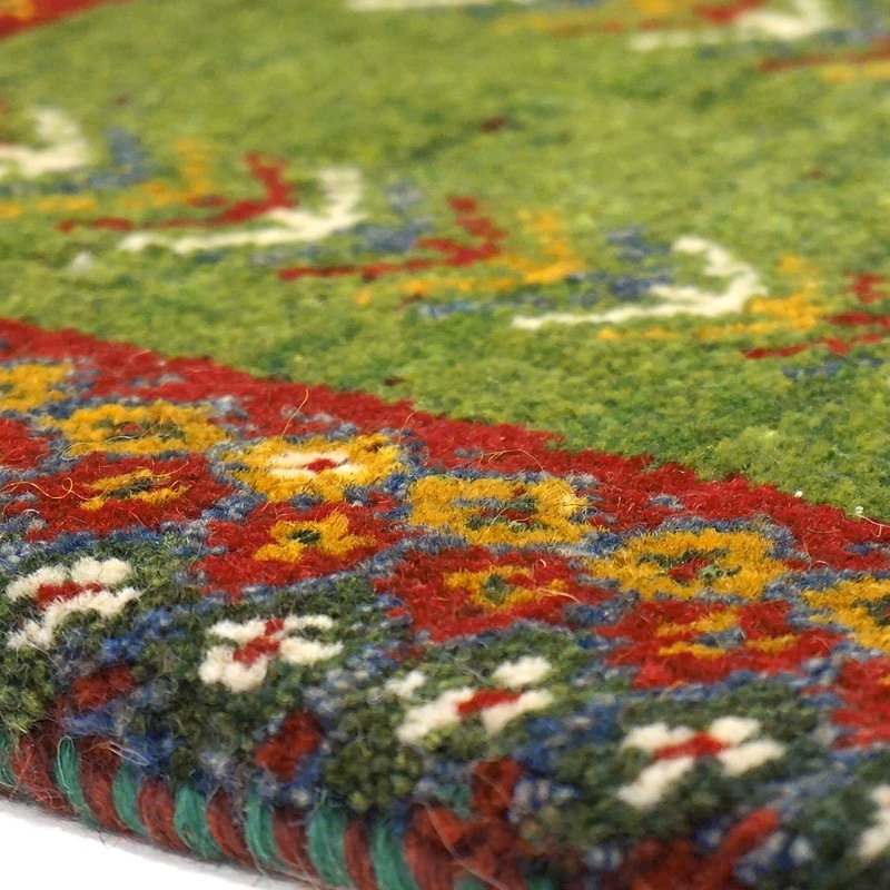 手織りギャッベ　GB40-469　座布団サイズ　約41.5×39cm