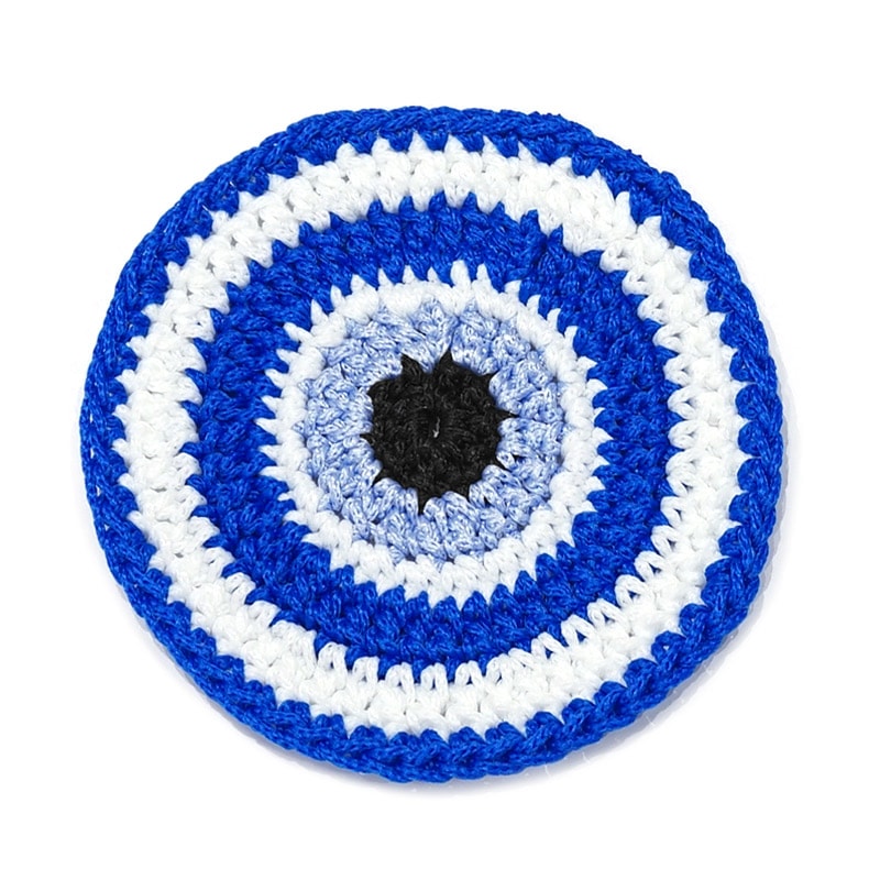 トルコのお守り ナザールボンジュウ　手編みコースター　N-COASTER