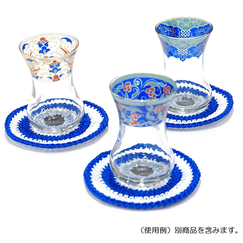 トルコのお守り ナザールボンジュウ　手編みコースター　N-COASTER