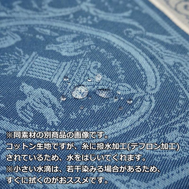 フランス製　ジャカード織　撥水テーブルクロス　オリヴィア/グレー　160x160cmサイズ　F160160-OLVI-GY