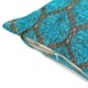 シェニールクッションカバー　CC-PKTQ　ピーコック柄/ターコイズ（40～45cm角対応サイズ）