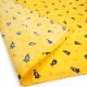 フランス製 コットン撥水テーブルクロス☆トラディション小紋/イエロー 150x120cmサイズ F155120-TRADX-YL