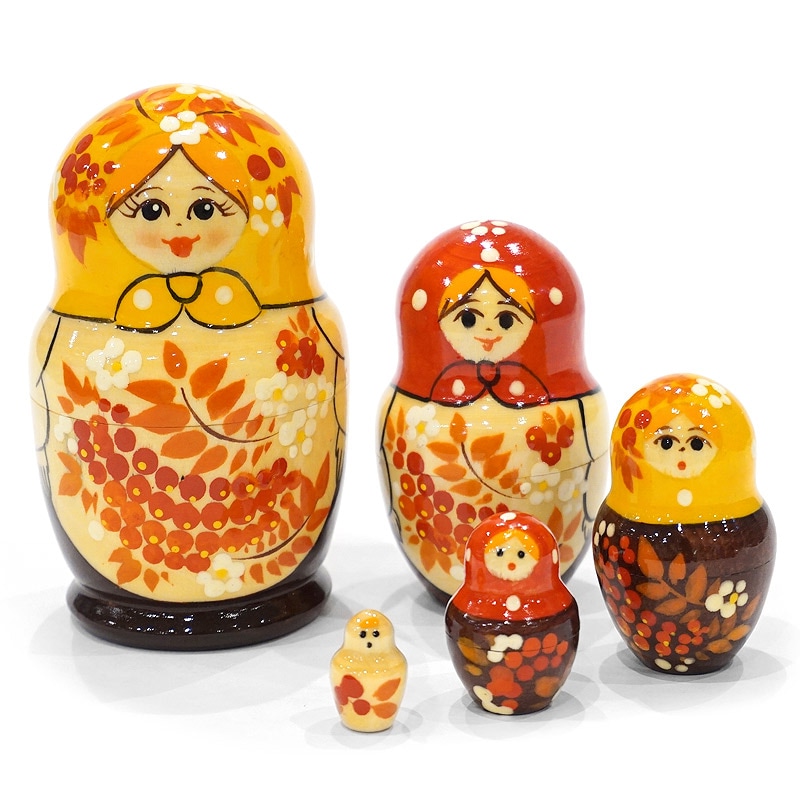ロシア キーロフの街のマトリョーシカ（5P） MAT-158