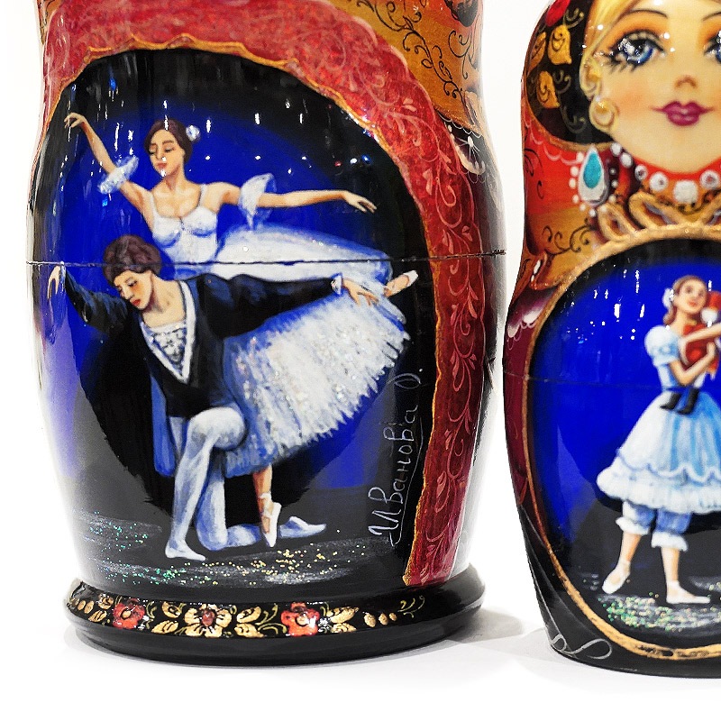 ロシア　サンクトペテルブルグ　バレエマトリョーシカ（5P）　MAT-184