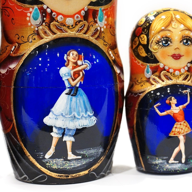 ロシア　サンクトペテルブルグ　バレエマトリョーシカ（5P）　MAT-184