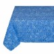 フランス製 コットン撥水テーブルクロス☆トラディション小紋/ブルー 150x120cmサイズ F155120-TRADX-BL