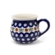 ポーランド陶器　ポーリッシュポタリー 「ボレスワヴィエツ」 マグカップ（約220cc）　GU1452-41　藍目玉×バタフライ柄