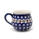 ポーランド陶器　ポーリッシュポタリー 「ボレスワヴィエツ」 マグカップ（約220cc）　GU1452-41　藍目玉×バタフライ柄