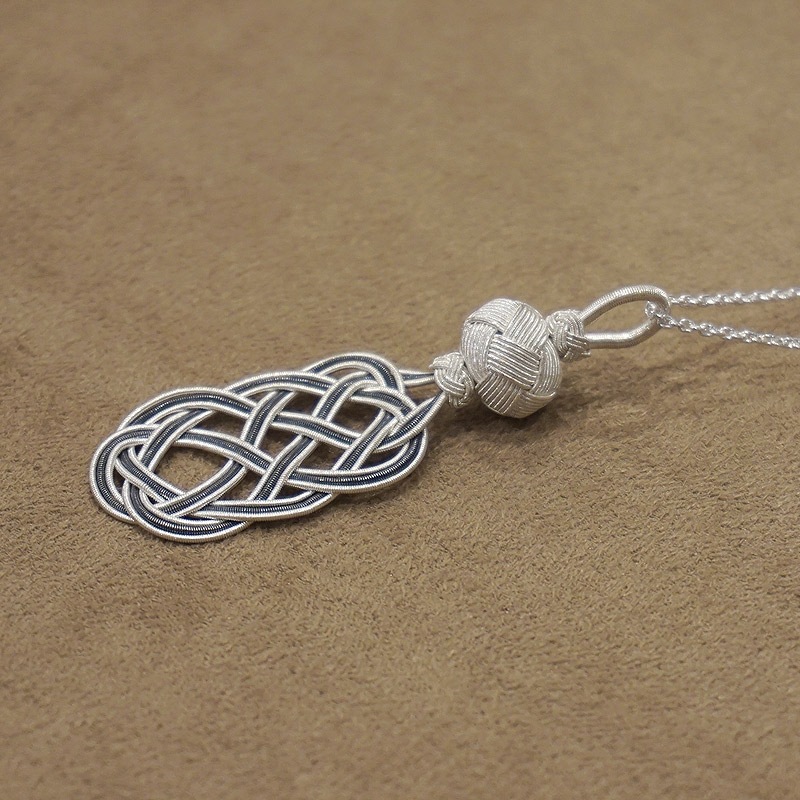 トルコ伝統の銀線細工　カザジェ　ペンダント（SVチェーン付）　SV-N-KZ-BW3