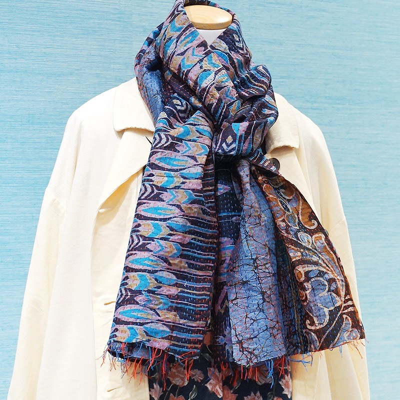 カンタキルト リバーシブルストール　KSCF-SILKS-009