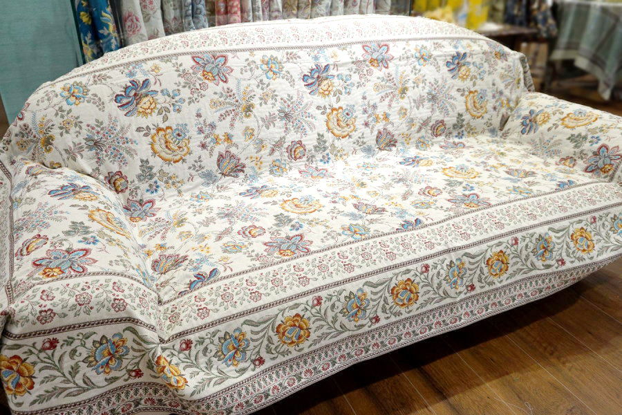 フランス製マルチカバー260x145cmサイズ◆FMC260-GRN-YL ガランス/イエロー