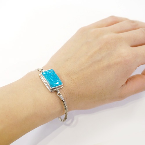 ビンテージ トルコ石 シルバーブレスレット トルコ石シルバーブレスレット SV1-17-B1 | アクセサリー,シルバー