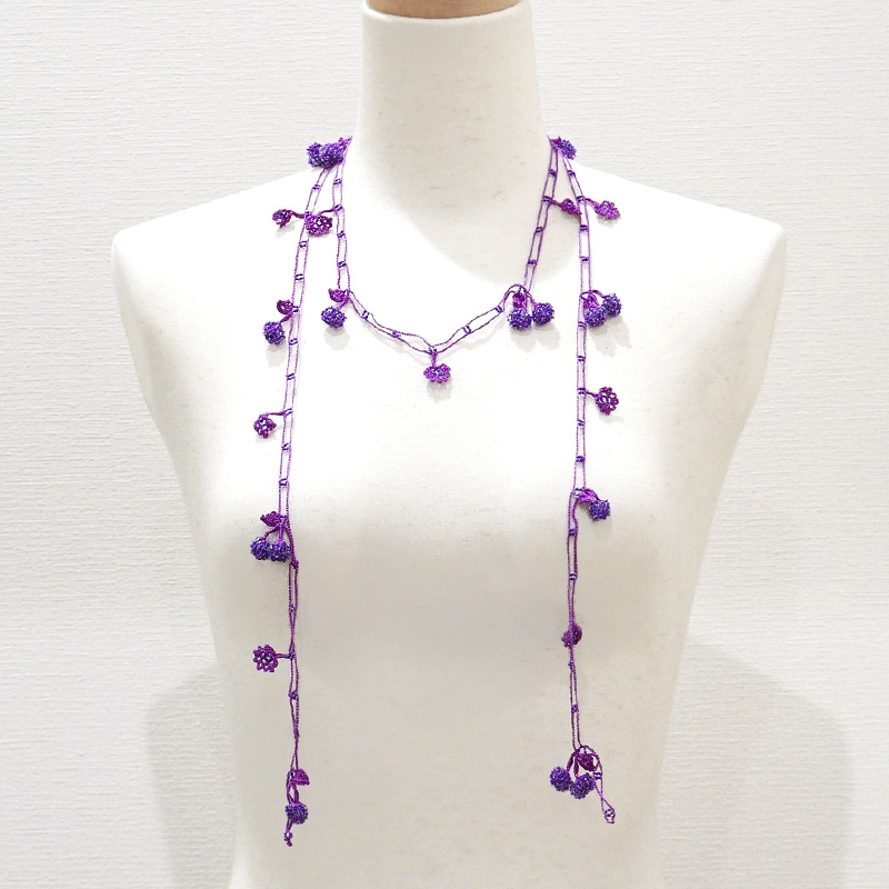 ボンジュックオヤ　ラリエット　OYA-LB-BERRY-PP　チェリー/パープル