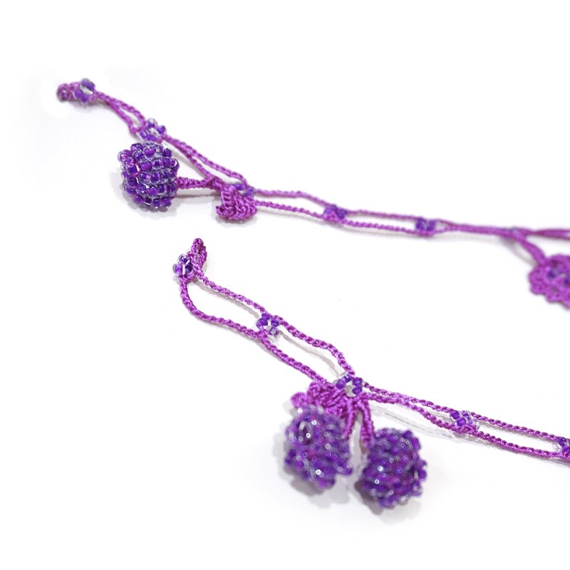 ボンジュックオヤ　ラリエット　OYA-LB-BERRY-PP　チェリー/パープル