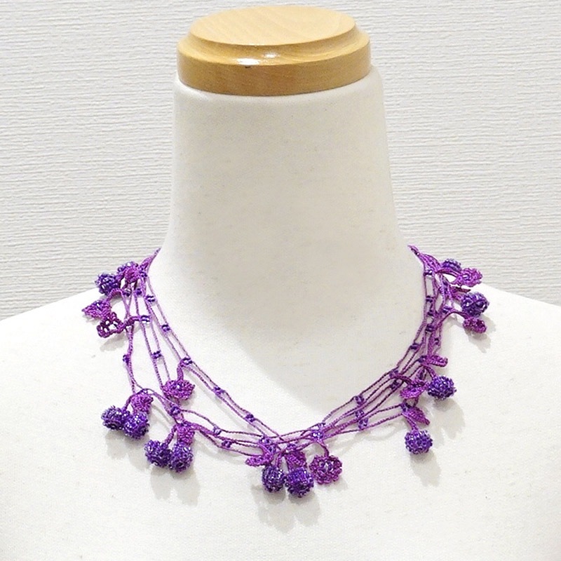 ボンジュックオヤ ラリエット OYA-LB-BERRY-PP チェリー/パープル