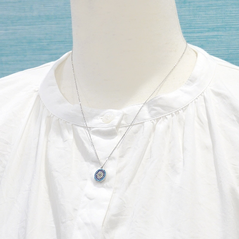 ナザールボンジュウ　トルコのお守り　シルバーペンダント　N-PS541027　まんまる目玉