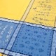 フランス製 ジャカード織　撥水テーブルクロス☆ グリニャン/イエロー 160x160cmサイズ F160160-GRGN-YL