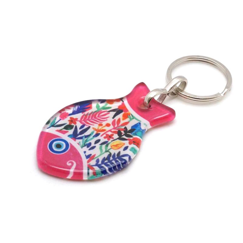 ナザールボンジュウキーホルダー お魚/ピンク N-K14501PK | □トルコ