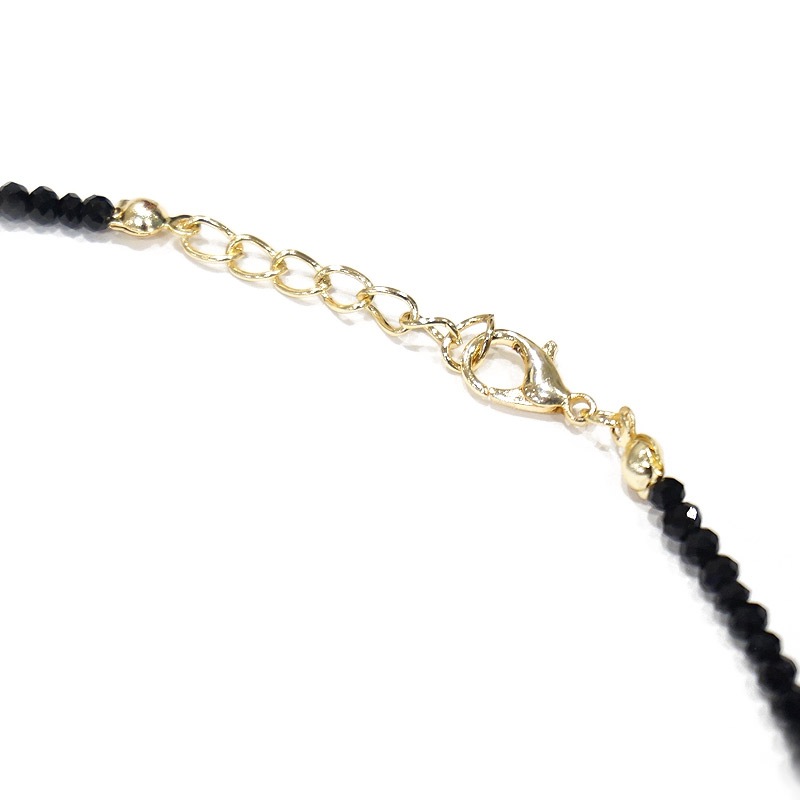 ナザールボンジュウ　トルコのお守り　ビーズネックレス/ブラック　N-P14482BK