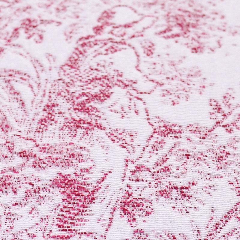 フランス製 ジャカード織クッションカバー45cm角（両面同柄）FCC-CRLN-RD トワルドジュイ/レッド