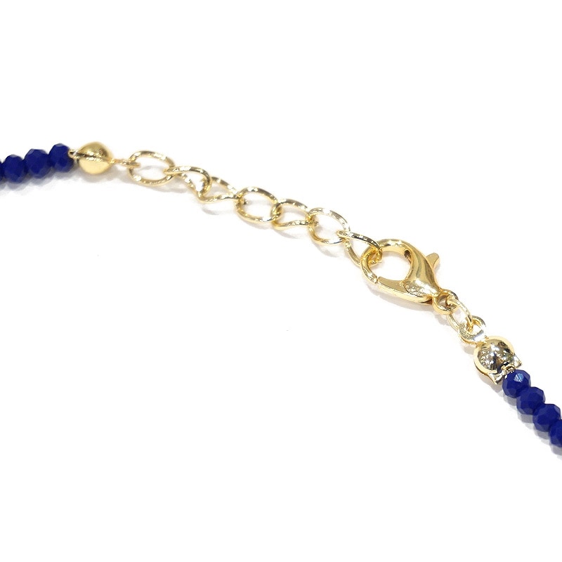 ナザールボンジュウ トルコのお守り ビーズネックレス/ネイビー N