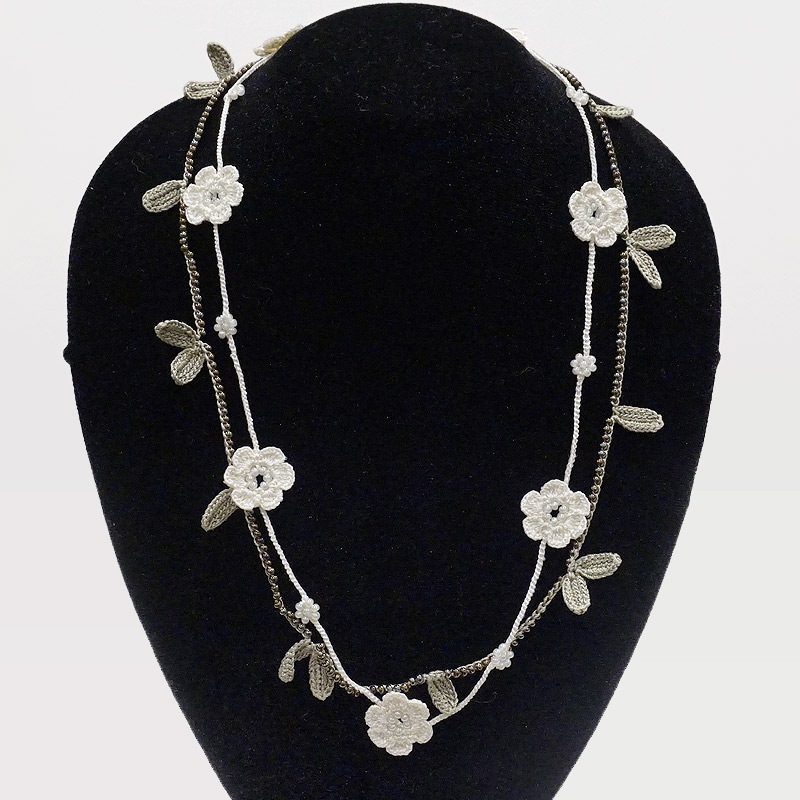 トゥーオヤ　ネックレス　OYA-NT-FWLF-GR　小花＆リーフ/グリーン