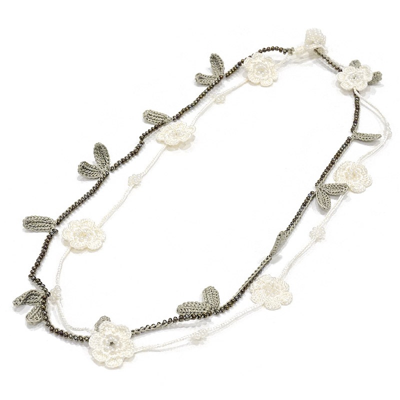 トゥーオヤ　ネックレス　OYA-NT-FWLF-GR　小花＆リーフ/グリーン