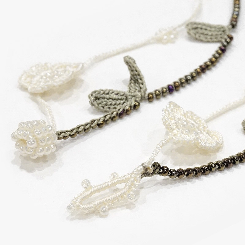 トゥーオヤ　ネックレス　OYA-NT-FWLF-GR　小花＆リーフ/グリーン