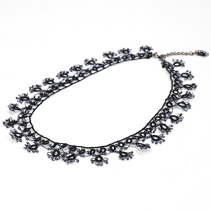 メキッキオヤ　ネックレス　OYA-NM-LACE-BK　レース/ブラック