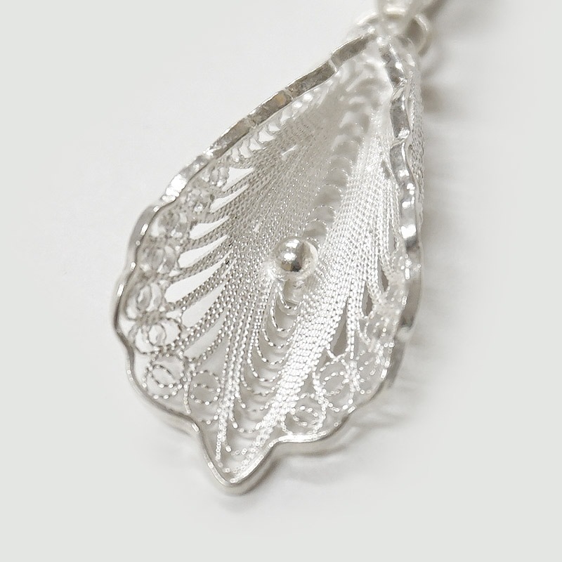 トルコ伝統の銀線細工 テルキャーリ ペンダント（チェーン付）　SV-N-TK006