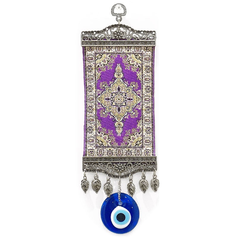 ナザールボンジュウメタルオーナメント　絨毯柄/パープル　N-O10996-PP