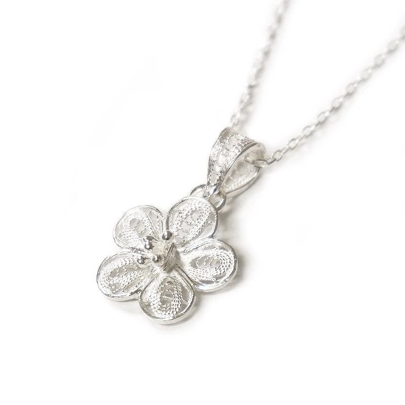 トルコ伝統の銀線細工 テルキャーリ ペンダント（チェーン付） SV-N