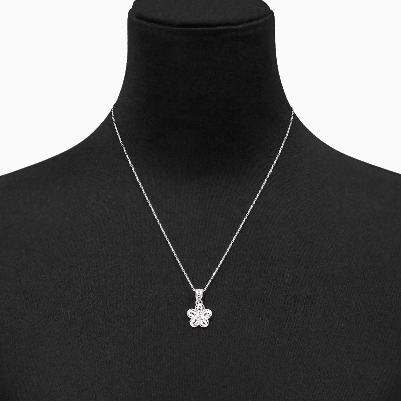 トルコ伝統の銀線細工 テルキャーリ ペンダント（チェーン付） SV-N