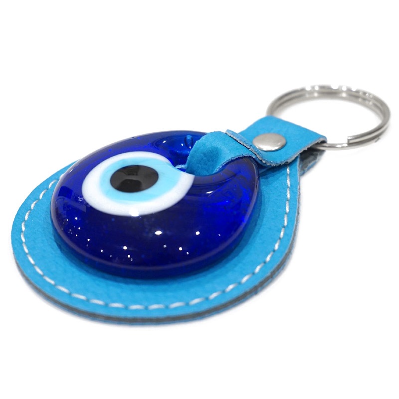 ナザールボンジュウキーホルダー　ラウンド/ターコイズ　N-K14412TQ