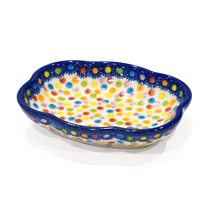 ポーランド陶器　ポーリッシュポタリー 「VENA」 クラウド深皿　V085-C133