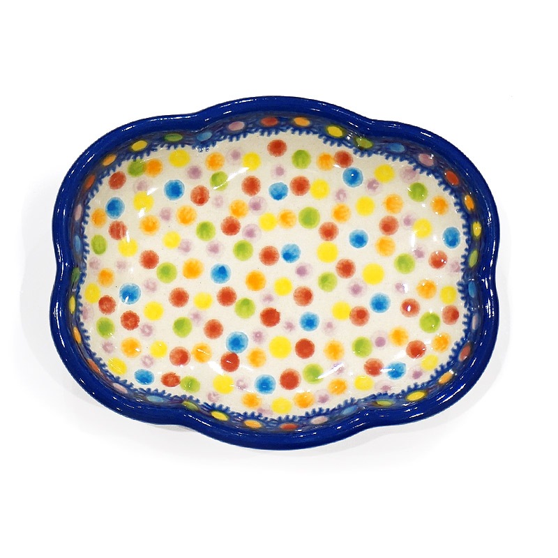 ポーランド陶器　ポーリッシュポタリー 「VENA」 クラウド深皿　V085-C133