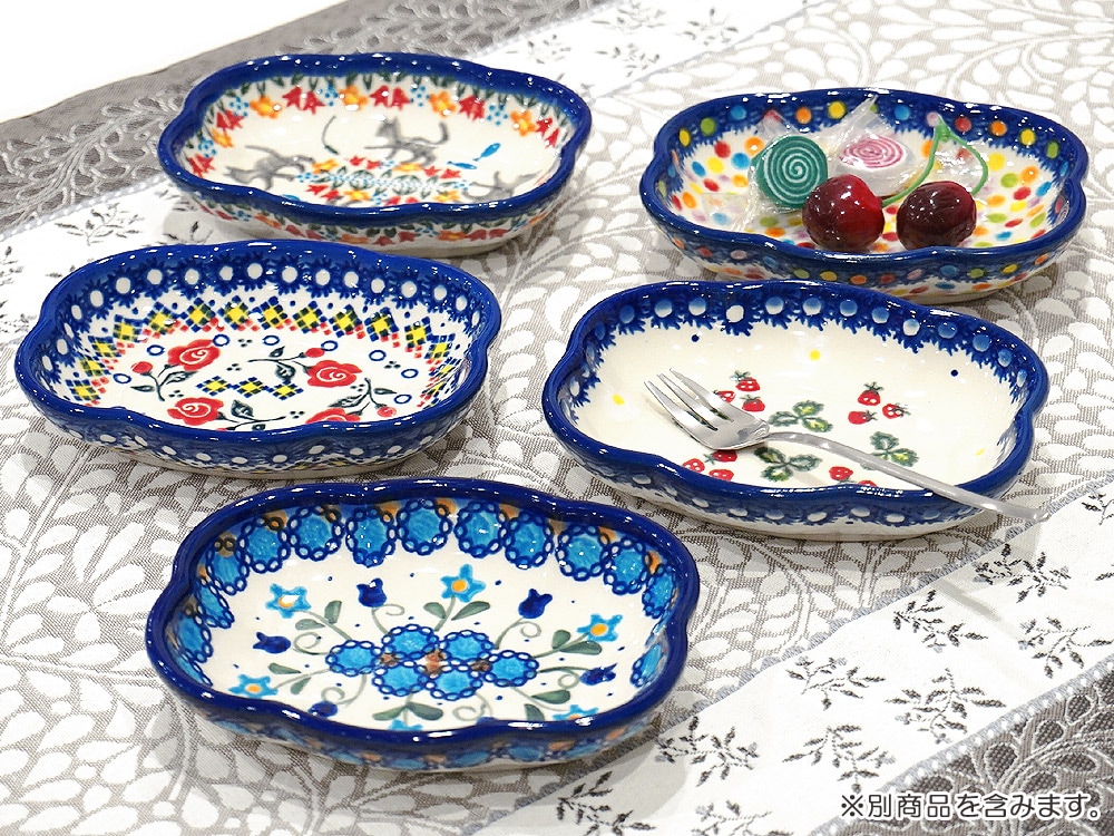 ポーランド陶器　ポーリッシュポタリー 「VENA」 クラウド深皿　V085-C133