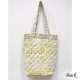 ブロックプリント　キルティングトートバッグ/ホワイト　IBP-TOTE-WT