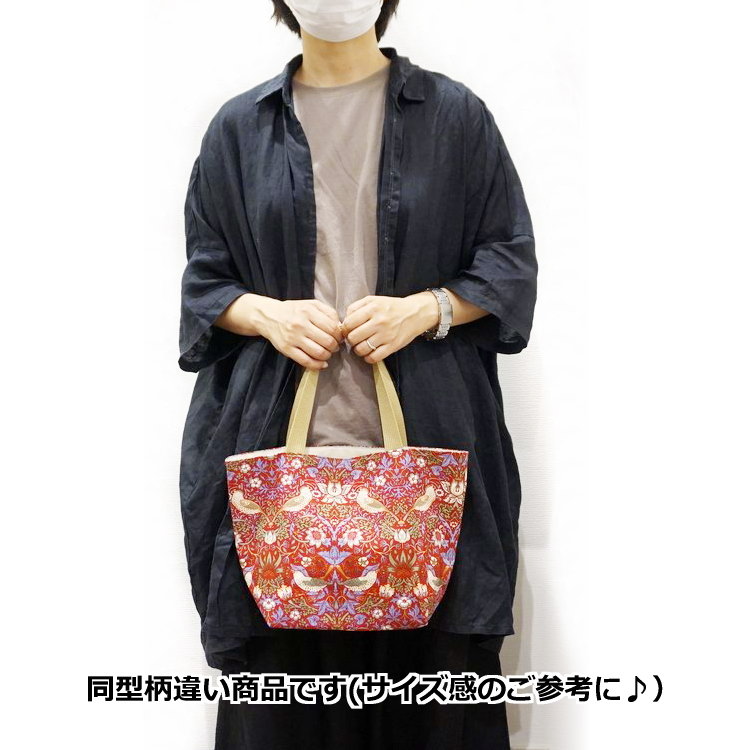 Morris Collection ピンパーネル トートバッグ 横長Sサイズ/レッド　MB-TTW-S-PPRD