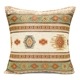 シェニールクッションカバー　CC-KLCR　キリム柄/グリーンxクリーム（40～45cm角対応サイズ）