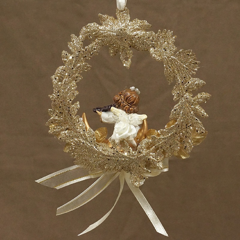 ザルツブルグのクリスマス飾り 天使のリース リング/バイオリン RSP