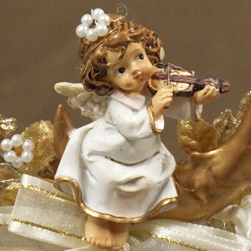 ザルツブルグのクリスマス飾り 天使のリース リング/バイオリン RSP