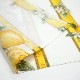 フランス製 コットン撥水テーブルクロス☆シトロン/ホワイト150x120cmサイズ F155120-CITR-WT