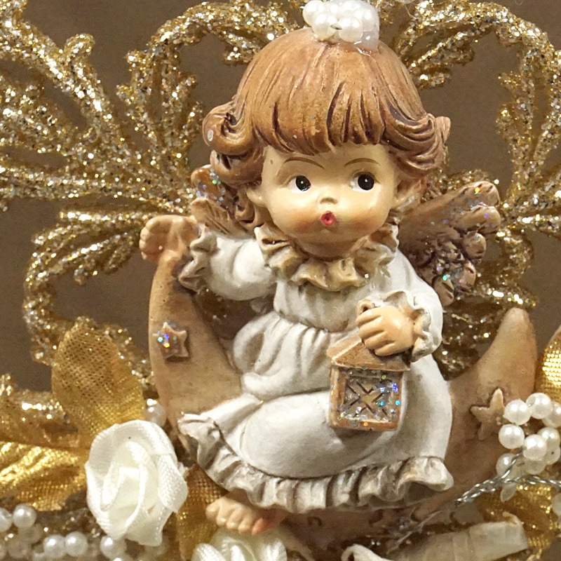 ザルツブルグのクリスマス飾り 天使のオーナメント 雪の結晶/ランタン